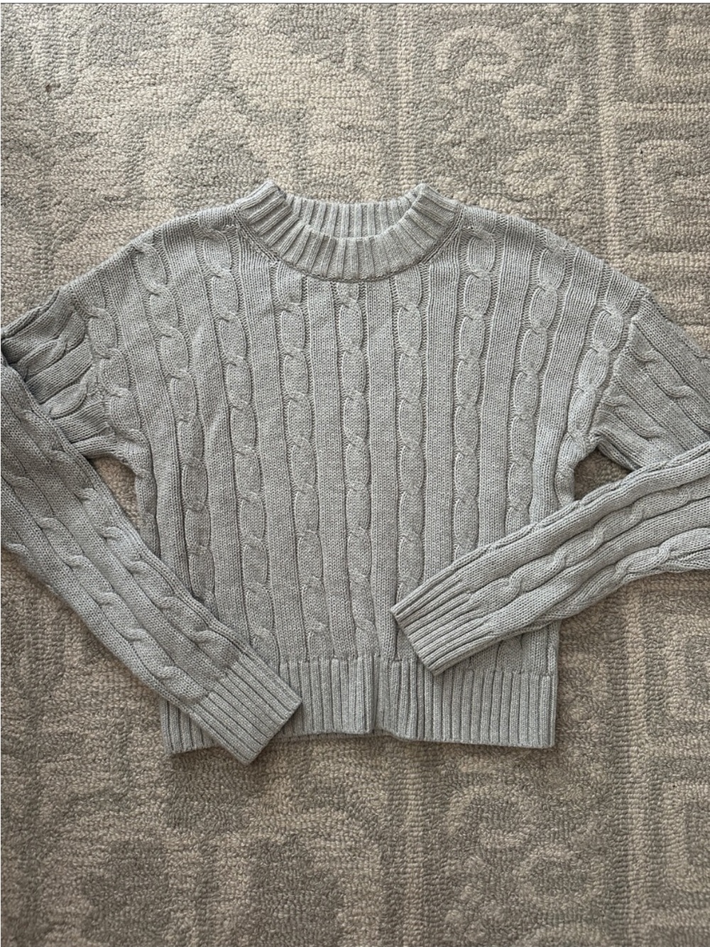 Gap Grey Cable Knit Sweater | XS